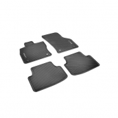 All-weather rubber floor mats, titanium black
